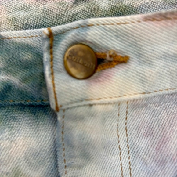 Carhartt Tie Dye w/ Patches Multicolor Men’s Straight leg Semi Distressed Jeans - Picture 7 of 16